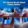 Oral-B iO9 Electric Toothbrush for Adults, Black, App Connected Handle, 7 Cleaning Modes, Includes 3 Brush Heads