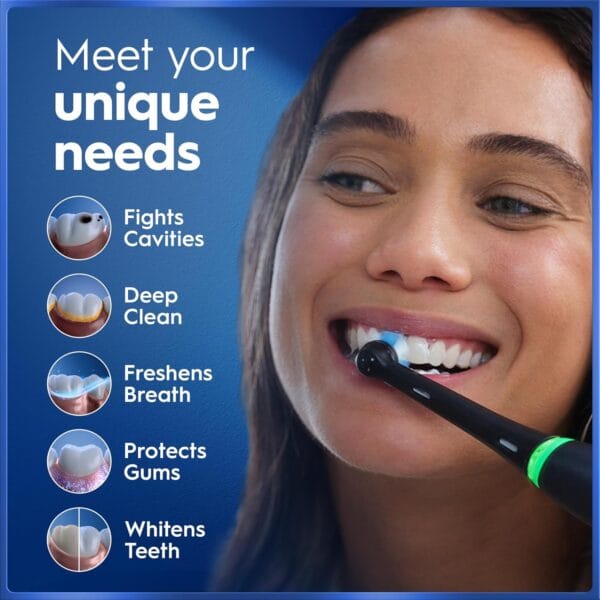 Oral-B iO5 Electric Toothbrush, Matt Black, with Travel Case and Toothpaste