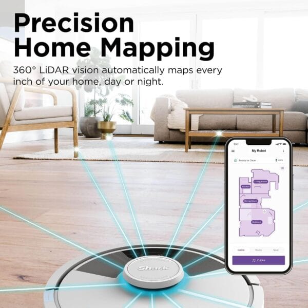 Shark Matrix Plus 2-in-1 Robot Vacuum and Mop with Selfcharging Base, White