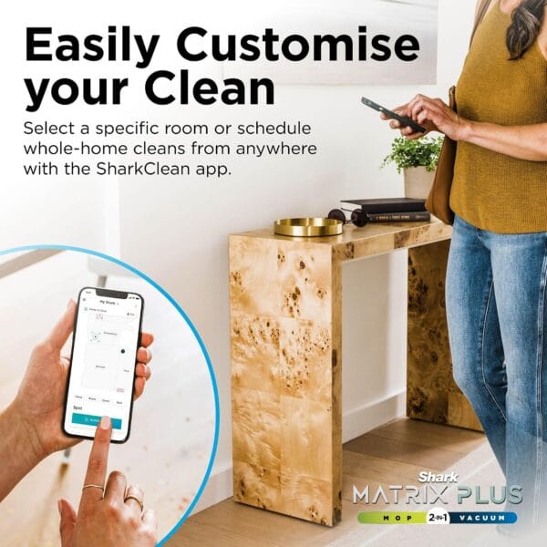 Shark Matrix Plus 2-in-1 Robot Vacuum and Mop with Selfcharging Base, White