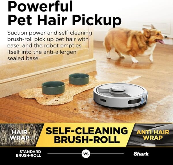 Shark Matrix Plus 2-in-1 Robot Vacuum and Mop with Selfcharging Base, White
