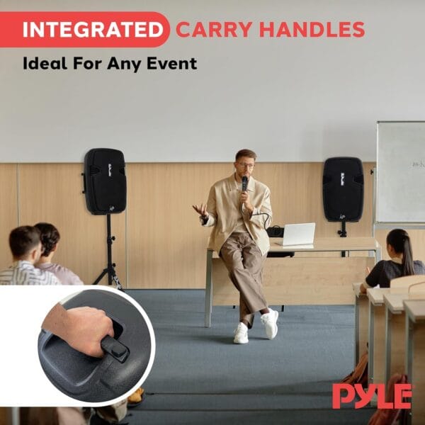 Pyle Portable Bluetooth PA Speaker System, 12"