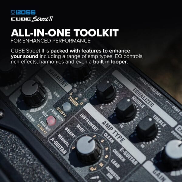 BOSS CUBE Street II | Portable Battery-Powered Stereo Amplifier Sound | Ideal for Street Performers