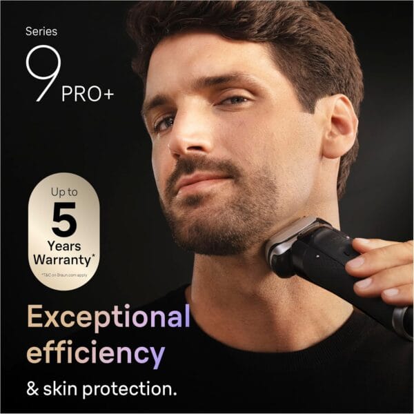 Braun Series 9 PRO+ Electric Shaver for Men, Black, 9690CCE