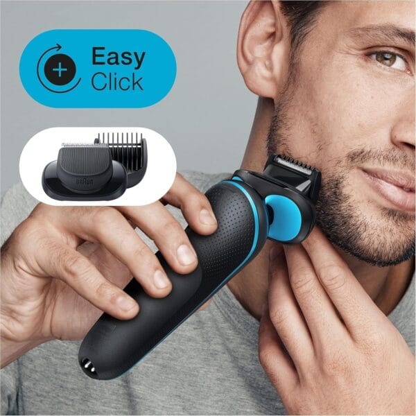 Braun Series 5 Electric Shaver for Men, Wet & Dry Foil Razor, Blue
