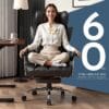 Efomao Desk Office Chair, Big and Tall PU Leather Ergonomic Office Chair