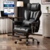 Efomao Desk Office Chair, Big and Tall PU Leather Ergonomic Office Chair