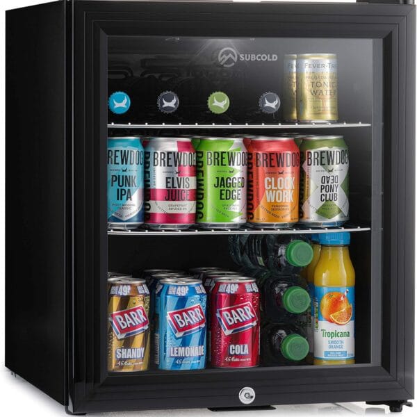 Subcold Super50 LED Beer Fridge  55 Cans | 3-18°C | Glass Door [Energy Class E]