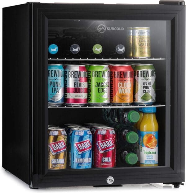 Subcold Super50 LED Beer Fridge  55 Cans | 3-18°C | Glass Door [Energy Class E]