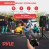 Pyle Portable Bluetooth PA Speaker System, 12"