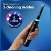Oral-B iO5 Electric Toothbrush, Matt Black, with Travel Case and Toothpaste
