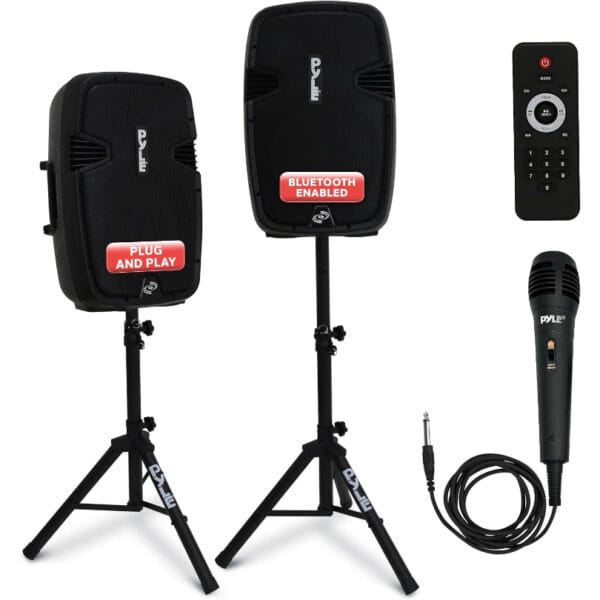 Pyle Portable Bluetooth PA Speaker System, 12"