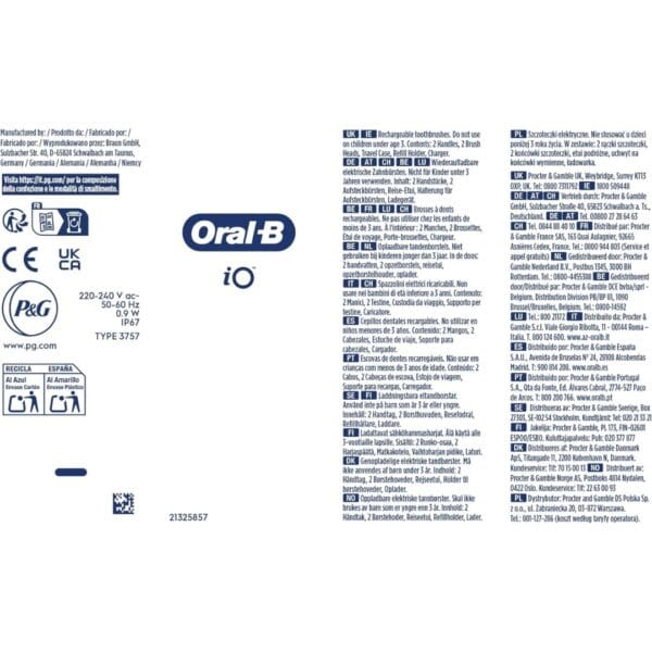 Oral-B iO2 Duo Electric Toothbrushes, 2 Handles, Night Black and Calm Pink