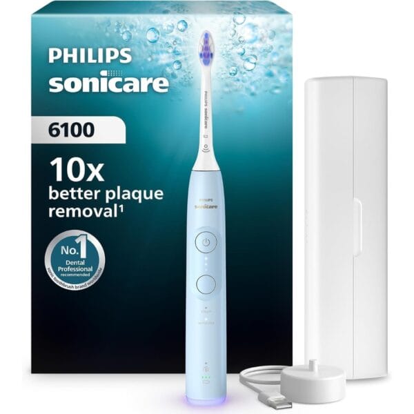 Philips Sonicare 6100 Electric Toothbrush, Sonic Toothbrush with 2 Brushing Modes and 3 Intensity Levels
