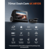 70mai 4K Dash Cam Front and Rear A810S, 4K+1080P Dual STARVIS 2, HDR Car Dash Cam with Night Vision