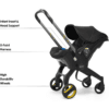 1 Doona+ Baby Car Seat & Travel Stroller, Nitro Black
