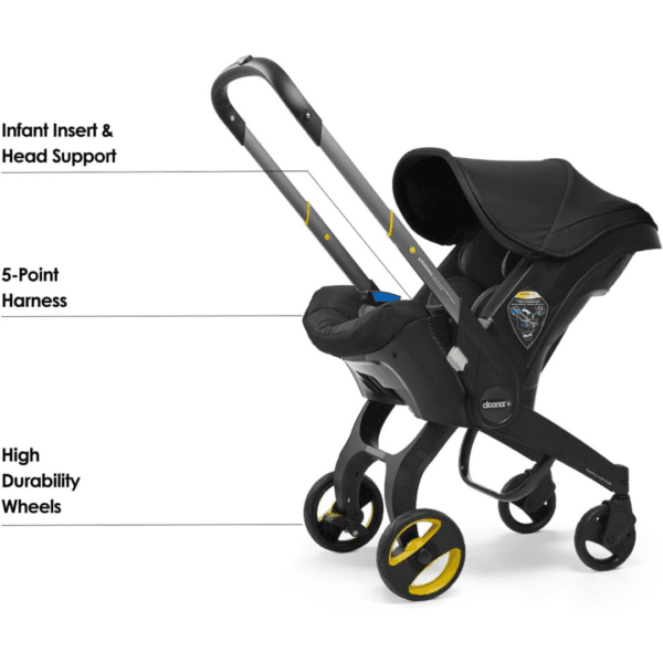 1 Doona+ Baby Car Seat & Travel Stroller, Nitro Black