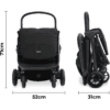 My Babiie MBX7 Autofold Stroller from Birth to 22kg (4 Yrs) - Black