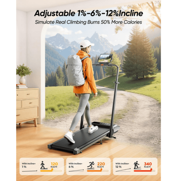 Acezoe Folding Walking Pad with Incline and Adjustable Hight