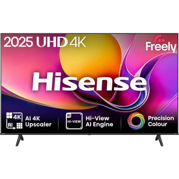 1 Hisense 43 Inch 43E6QTUK 4K Ultra HD Smart AI TV