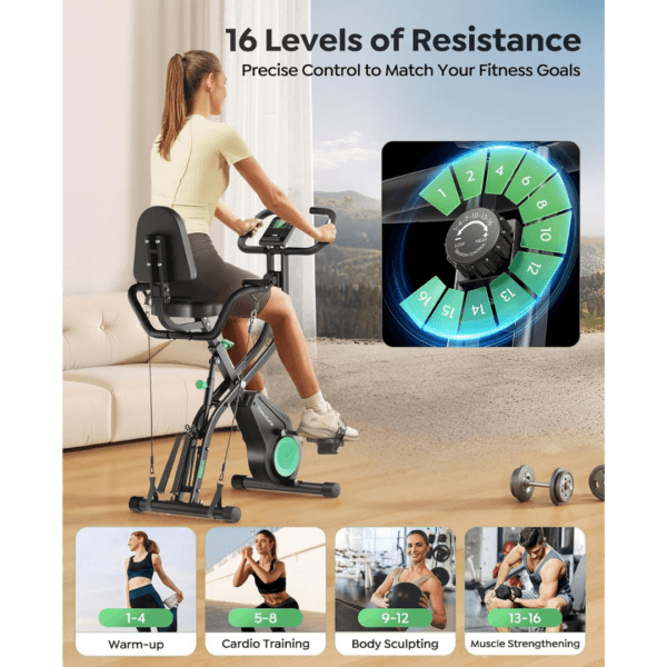 Toputure Exercise Bike with LCD Display
