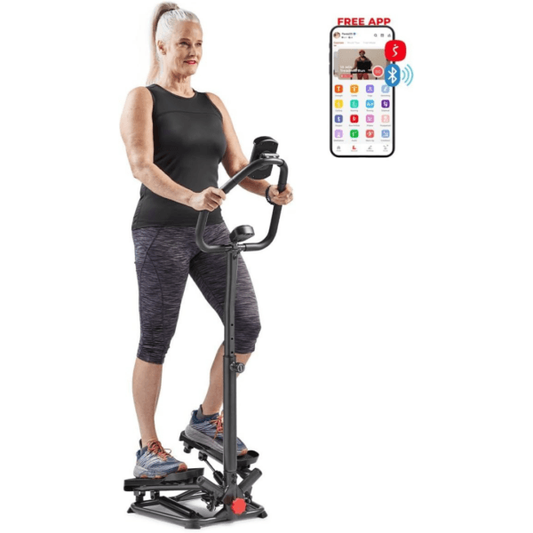 Sunny Health & Fitness Twist Stair Stepper w/Handlebar for Home Workouts