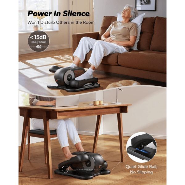 MERACH Under Desk Elliptical Machine for Home