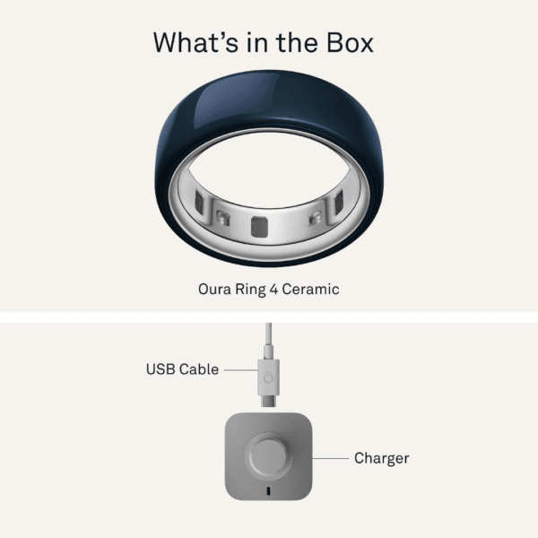 1 Oura Ring 4 - Ceramic Midnight - Size