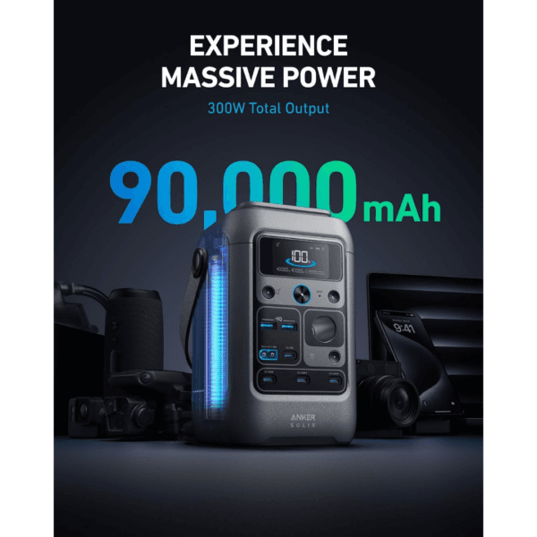 Anker SOLIX C300 DC, 288Wh 300W DC Power Bank, Portable Power Station