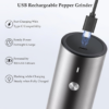 Cuisinart Rechargeable Electric Salt & Pepper Mill Set in Brushed Stainless Steel SP-4 | Newest Model