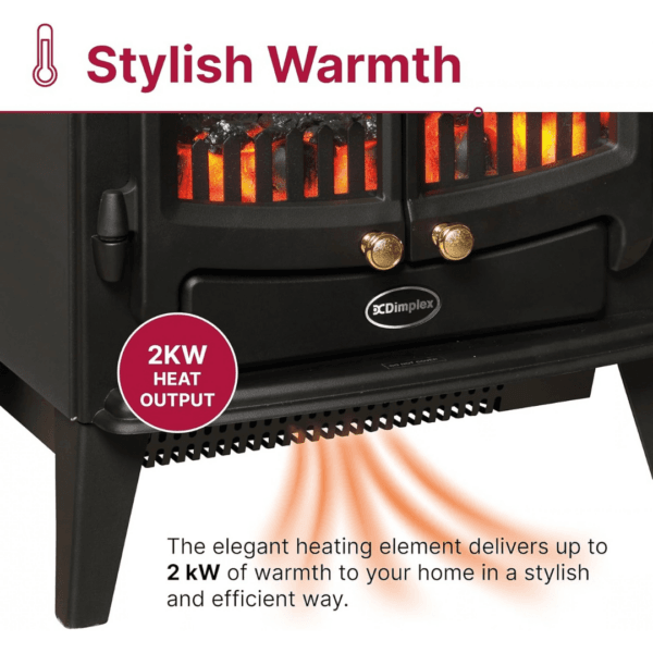 Dimplex Tango Optiflame 2KW Freestanding Electric Stove Fire, Coal Fuel bed
