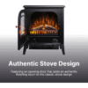 Dimplex Club Optiflame Electric Stove, Black Freestanding Electric Fire with Artificial Logs