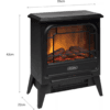 Dimplex MicroStove Compact Portable Electric Stove Fire - Black