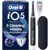 Oral-B iO5 Electric Toothbrush, Matt Black, with Travel Case and Toothpaste