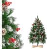 5 ft/150cm PVC Snow Flocked Artificial Christmas Tree Green Flocked