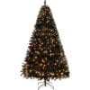 1 6ft Black Artificial Christmas Tree with DIY 100 Warm Lights