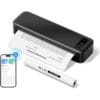 Portable Thermal Printer A4 Inkless Wireless Bluetooth Small Mobile - Black