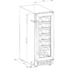Cookology 60L Under-Counter Wine Cabinet - 20 Bottle - Stainless Steel [Energy Class G]
