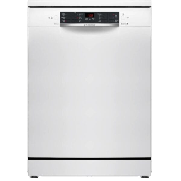 Bosch Series 2 SMS26AW08G Freestanding Dishwasher, 60cm, White [Energy Class E]