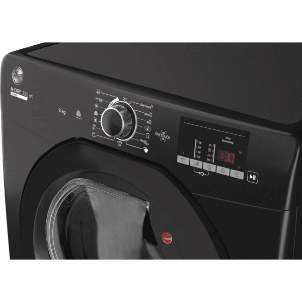 Hoover H-DRY 300 LITE Vented Tumble Dryer, 9kg, Black, C Class [Energy Class G]