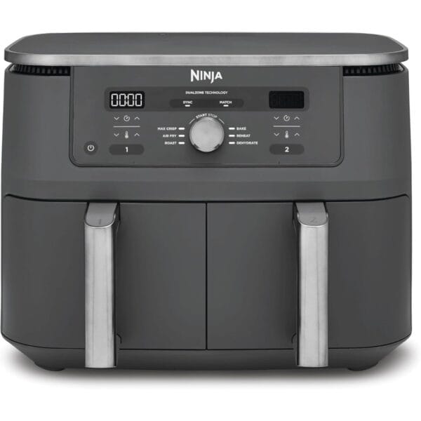 Ninja MAX Dual Zone 9.5L Air Fryer, 2 Drawers, Gunmetal DZ400UK