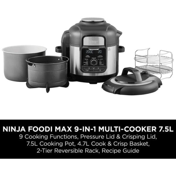 Ninja Foodi MAX 9-in-1 Multi Cooker, Pressure Cooker, 7.5L