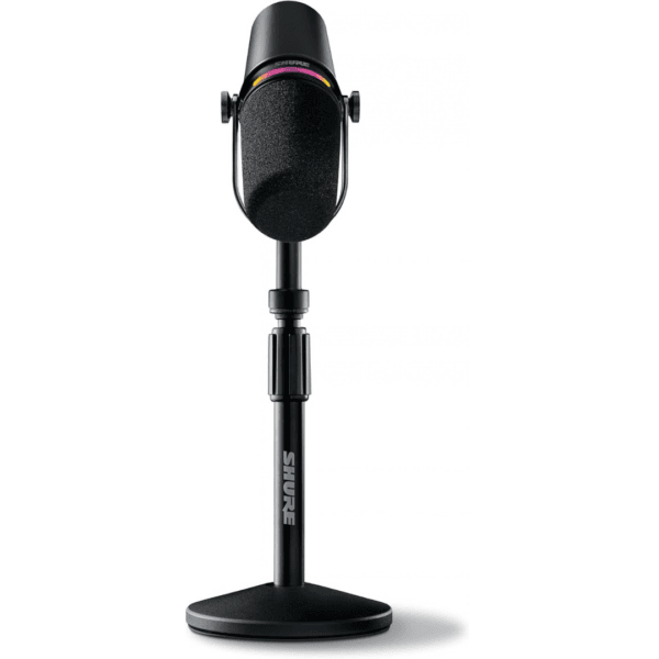 Shure MV7+ USB-C & XLR Podcast Dynamic Mic with Stand - Black