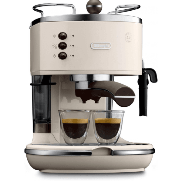 De'Longhi Icona Vintage - Espresso Machine Manual Milk Frother Beige
