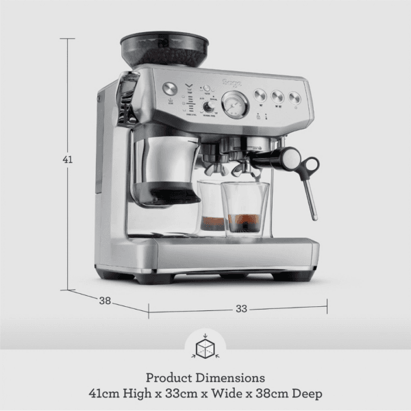 Sage - The Barista Express Impress - Assisted Jam Bean Coffee Machine with Milk Frother, Brushed Stainless Steel