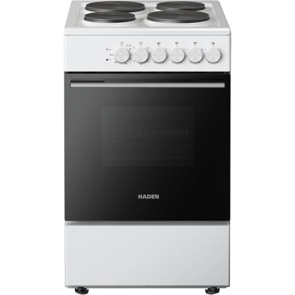Haden Cooker Electric Freestanding 50cm 4 Ring Hob Single Cavity Oven White [Energy Class A]
