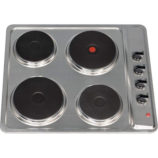 SIA 60cm Electric Hob, Stainless Steel, Solid Plate, 4 Zone, PHP601SS
