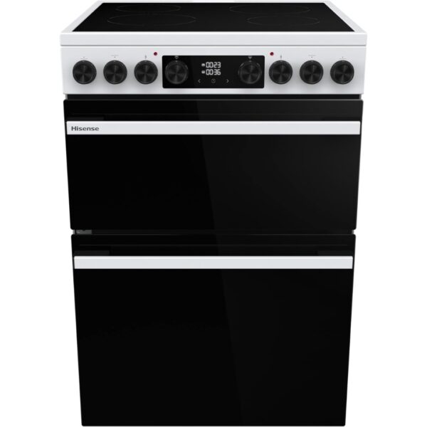 Hisense Hi6 Max 60cm Electric Cooker with Ceramic Hob HDCEC6C20W - White - A Rated [Energy Class A]