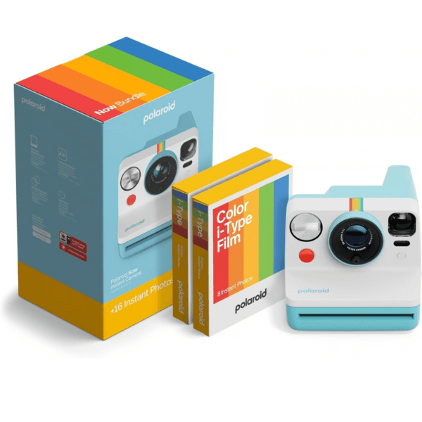 Polaroid NOW Gen3 - Artic Blue + Color Film Bundle (16 photos)