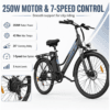 E Bikes for Men Adults, 250W Electric Bike with 39nm Torque